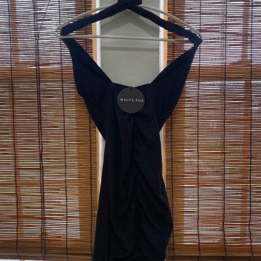 Brand New White Fox Boutique Cross Front Dress Black (Fits like the last pic)